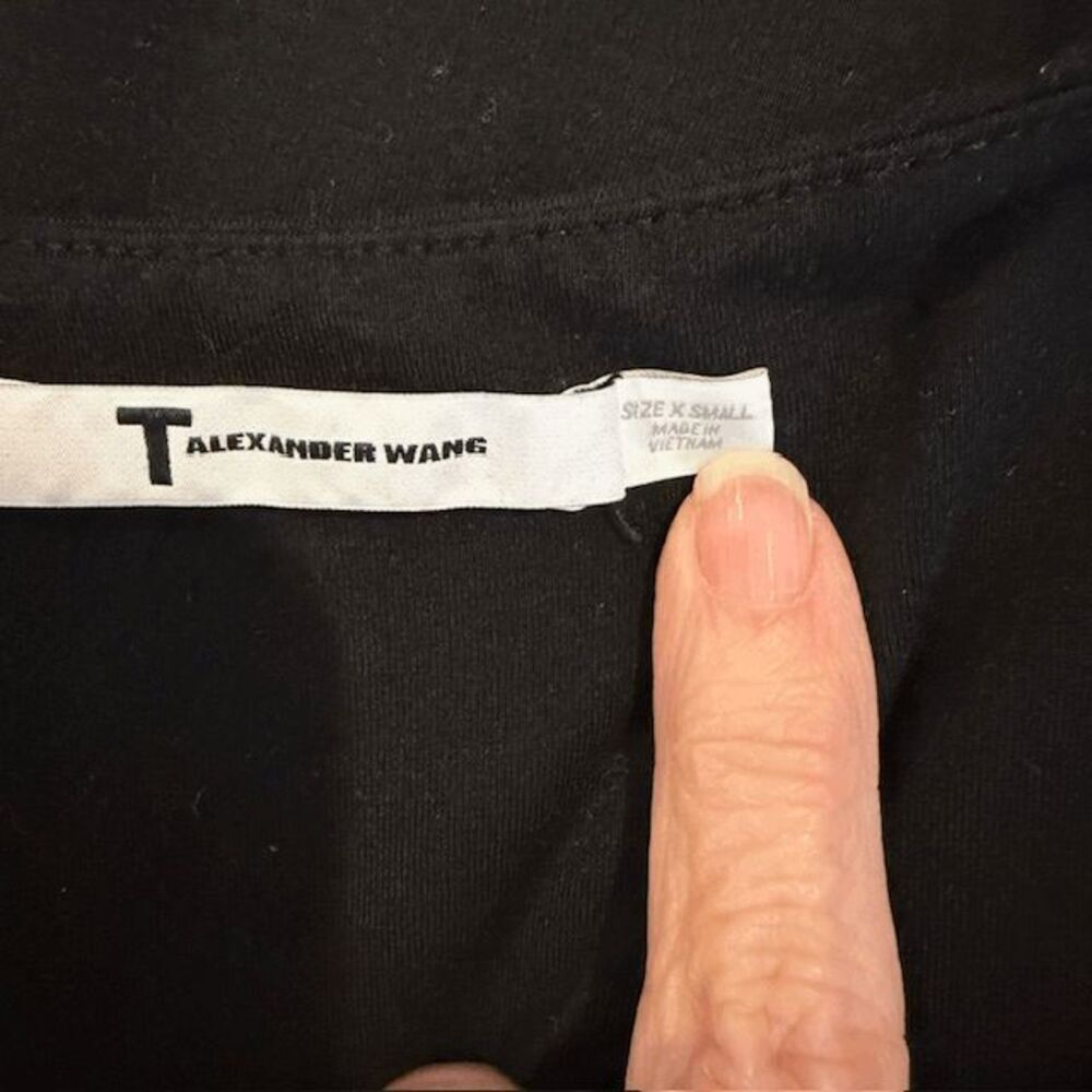 T By Alexander Wang Twist Knot Front Bodysuit Bla… - image 7